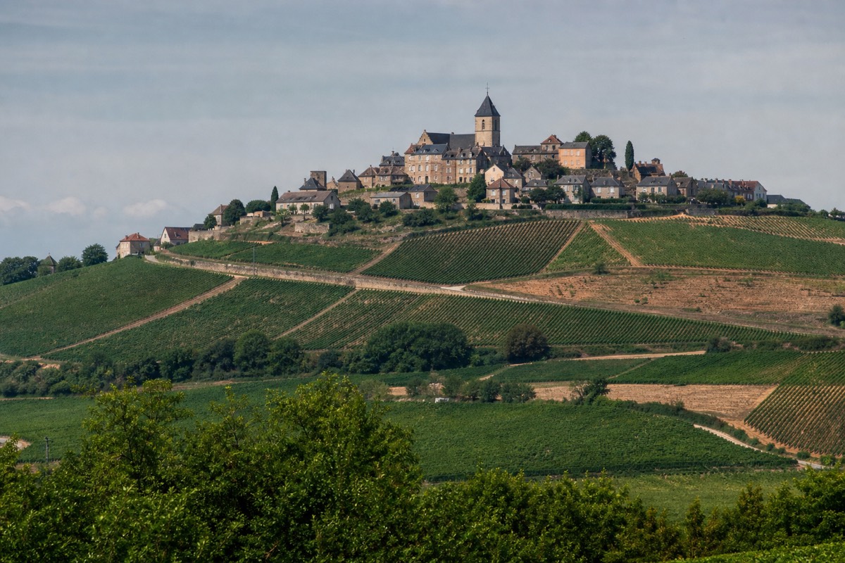 The hilltop village and vineyards of Sancerre