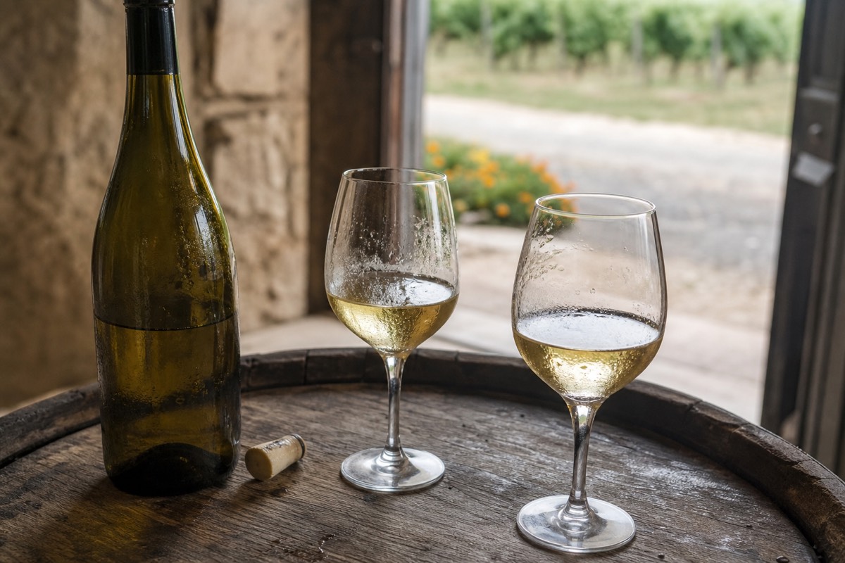 A tasting flight of Loire wines